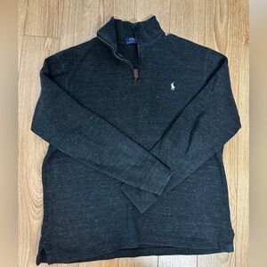 Ralph Lauren Charcoal Quarter-Zip Sweater
